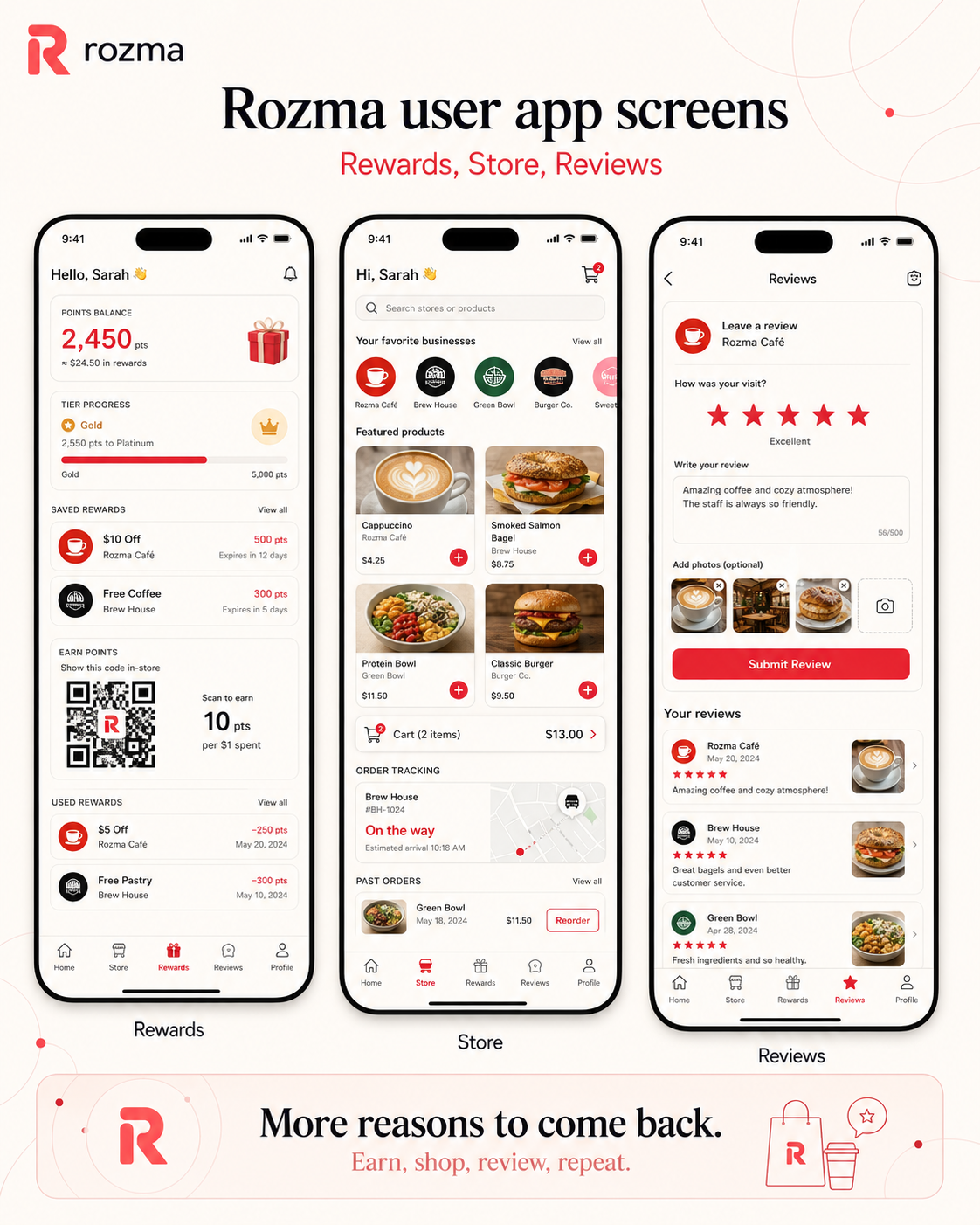 Source app screens rewards store reviews